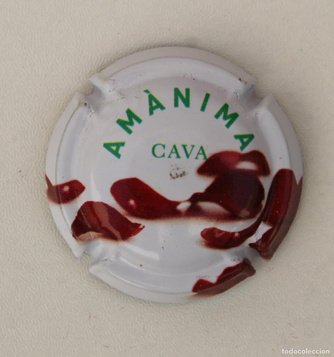 Coleccionismo de cava: PLACA CHAPA CAVA - AM&Agrave;NIMA,LETRAS VERDES. - Foto 1