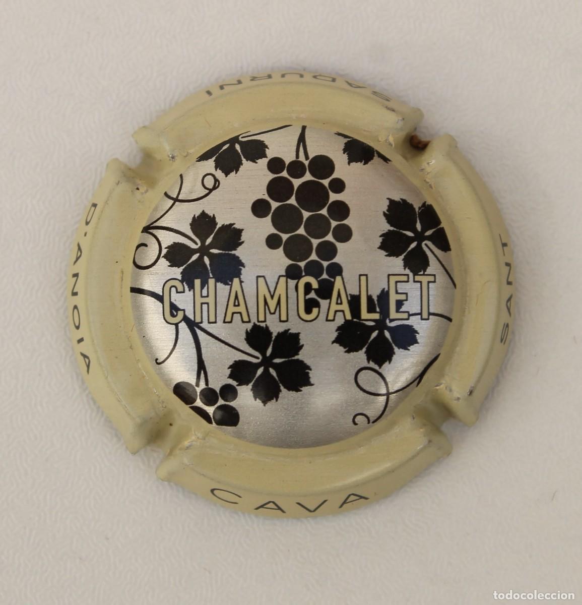 Coleccionismo de cava: PLACA CHAPA DE CAVA CHAMCALET - Foto 1