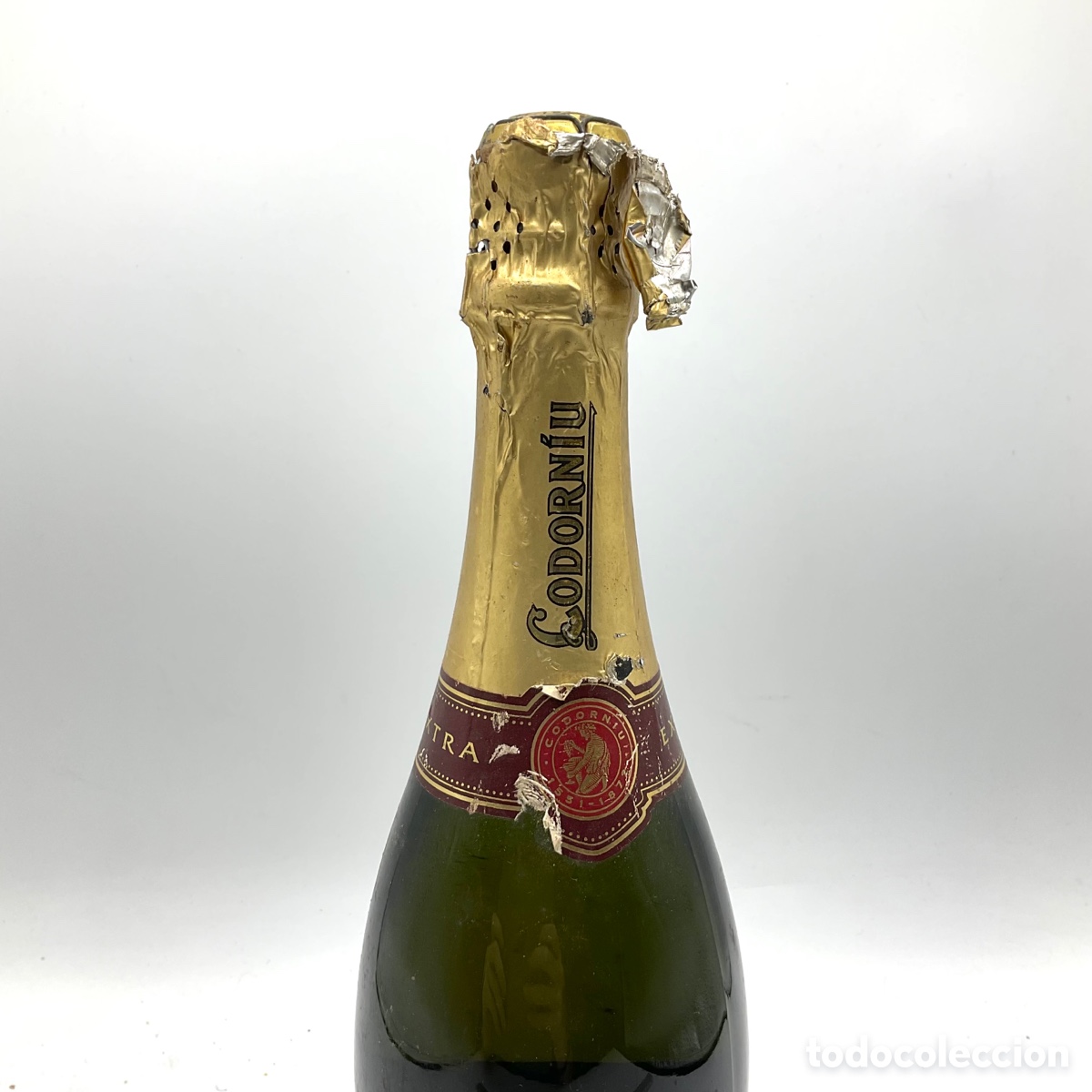 Coleccionismo de cava: BOTELLA DE CAVA CODORNIU EXTRA SEC - Antigua botella llena sin abrir - Foto 2