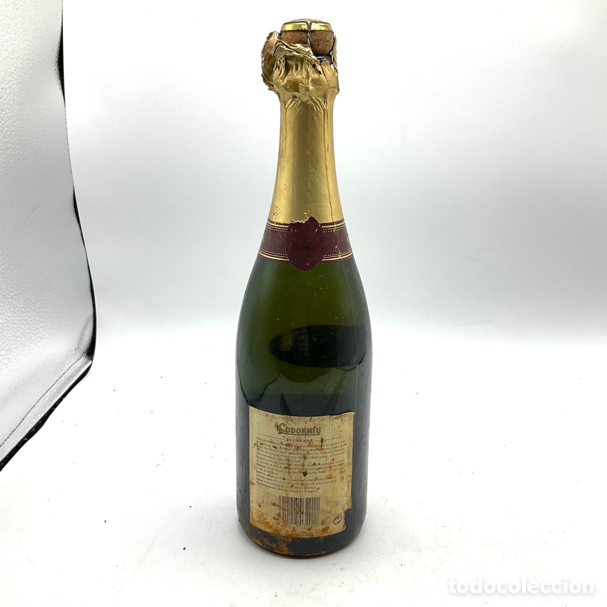 Coleccionismo de cava: BOTELLA DE CAVA CODORNIU EXTRA SEC - Antigua botella llena sin abrir - Foto 6
