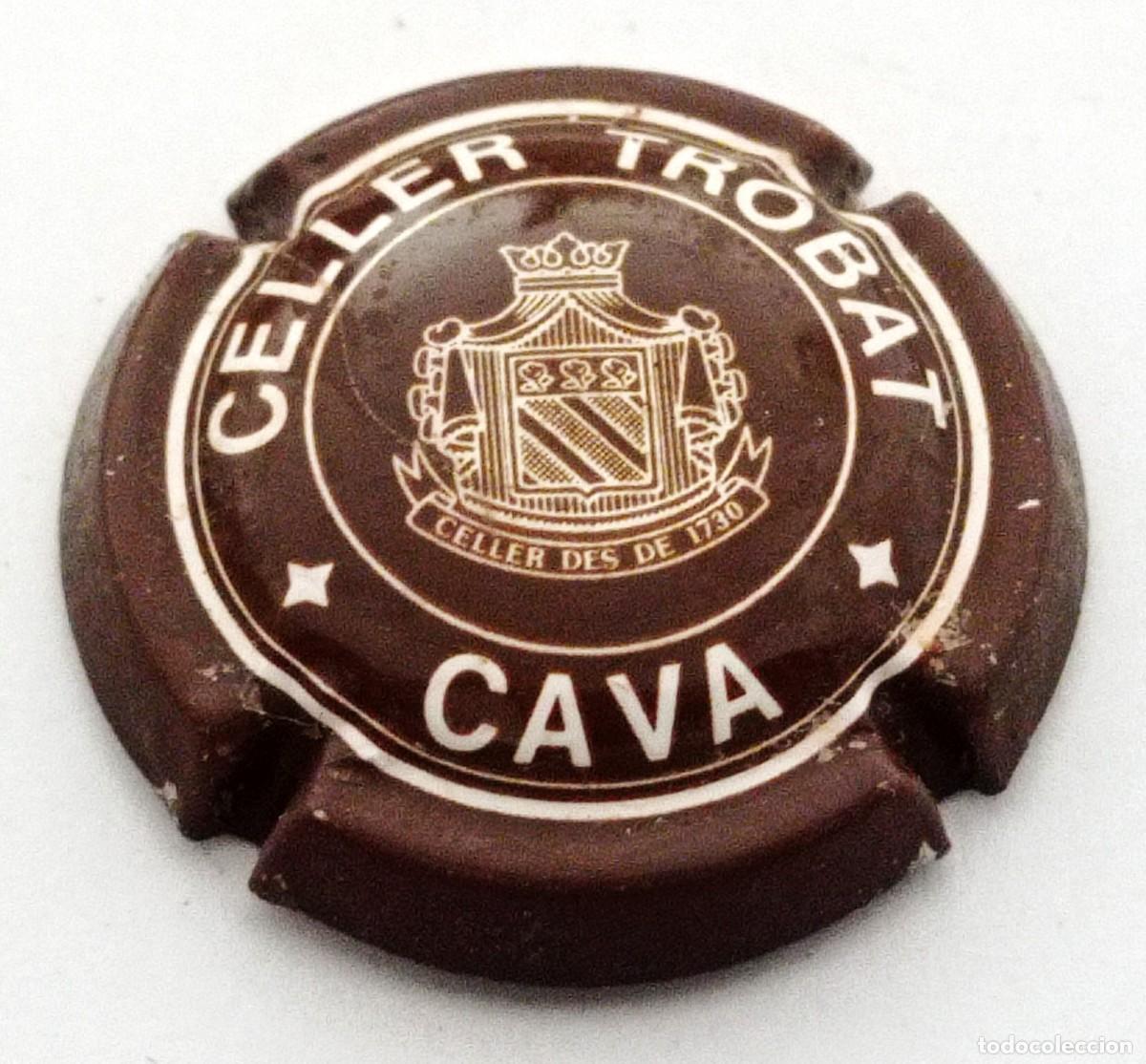Coleccionismo de cava: PLACA CHAPA CAVA CELLER TROBAT - Foto 1