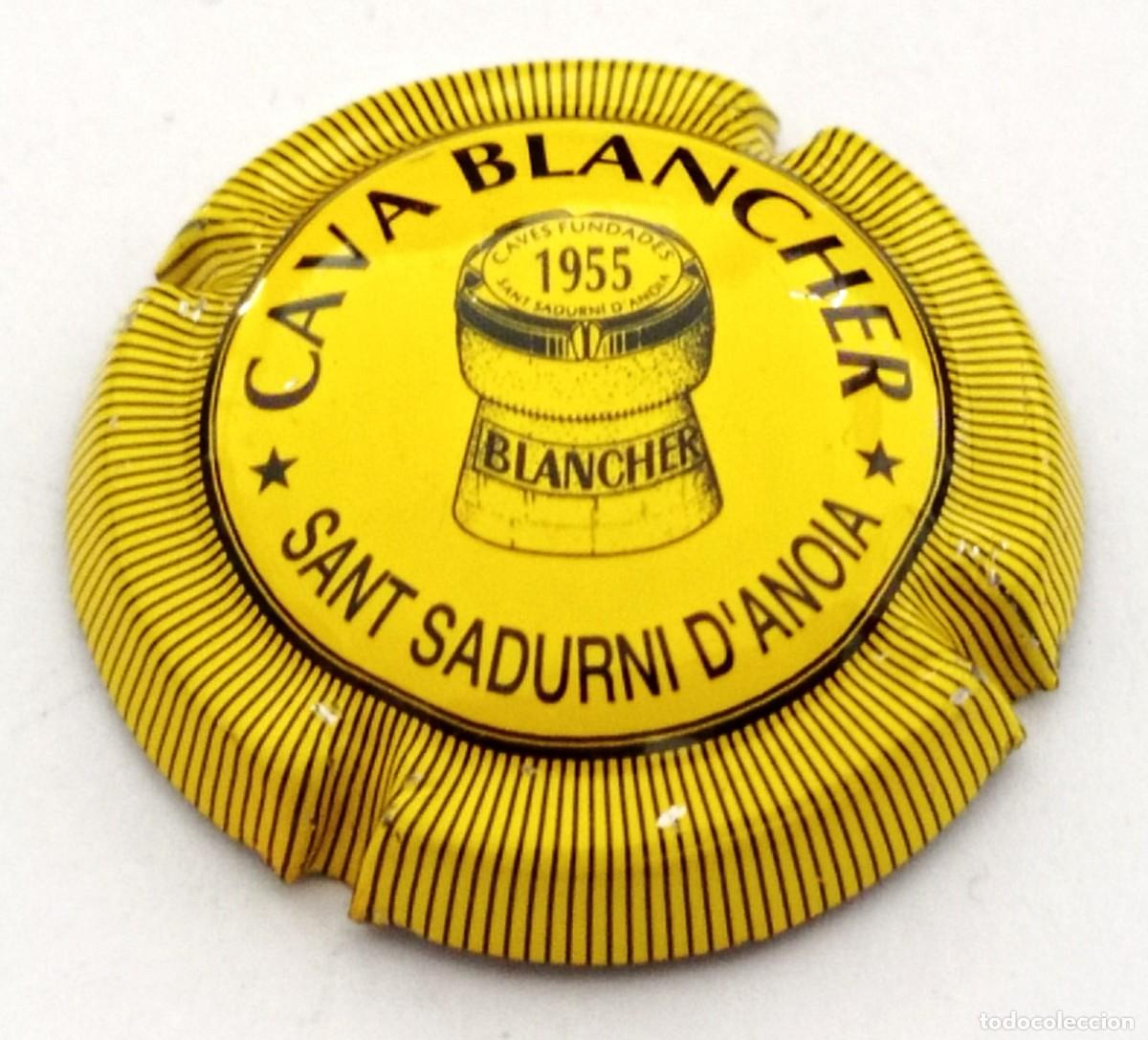 Coleccionismo de cava: PLACA CHAPA CAVA BLANCHER - Foto 1
