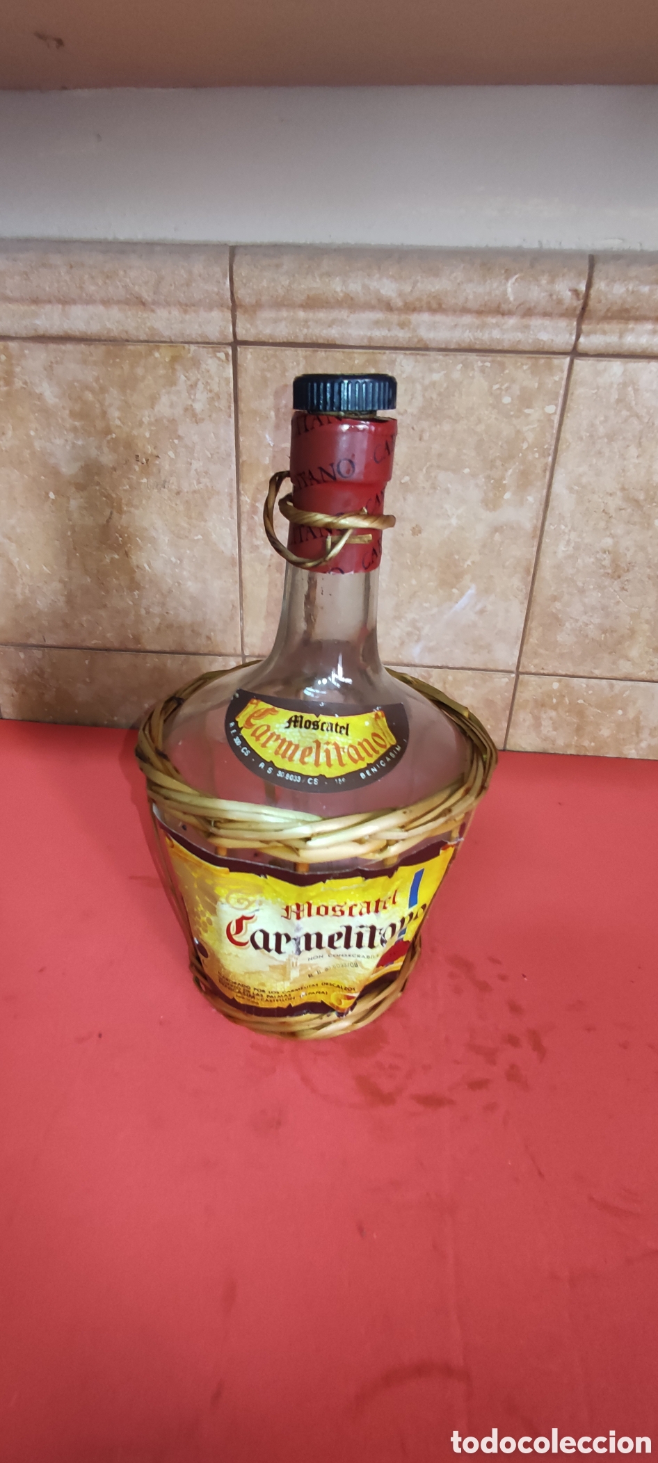 Coleccionismo de cava: Garrafa moscatel Carmelitano - Foto 6