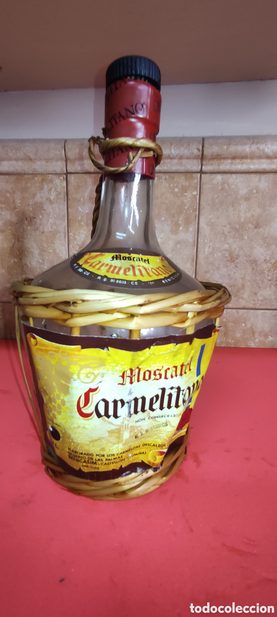 Coleccionismo de cava: Garrafa moscatel Carmelitano - Foto 7