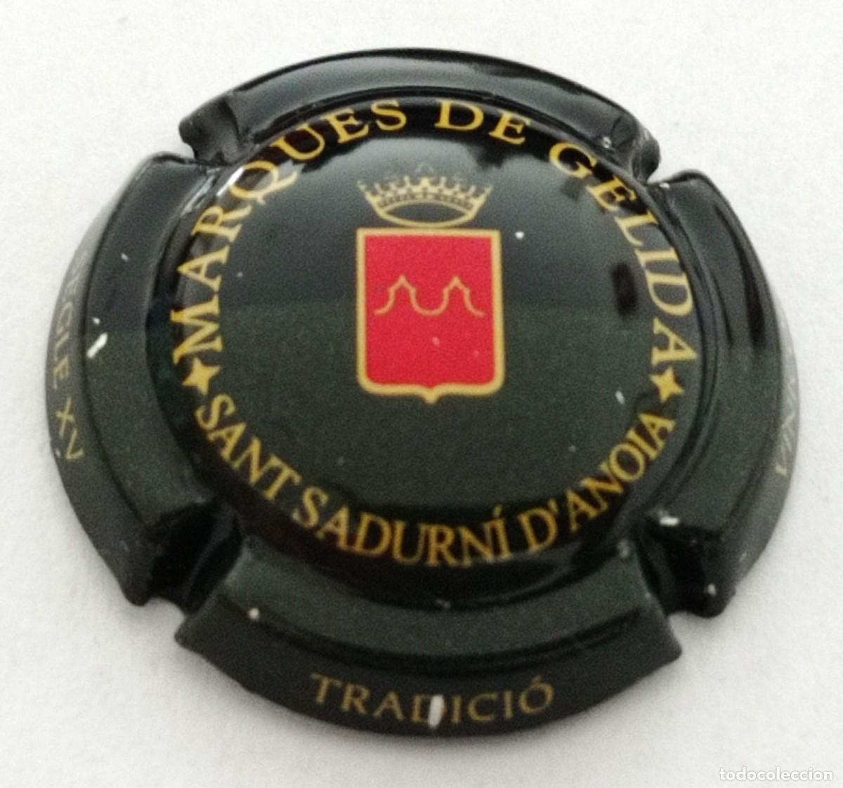 Coleccionismo de cava: PLACA CHAPA CAVA MARQU&Eacute;S DE GELIDA - Foto 1