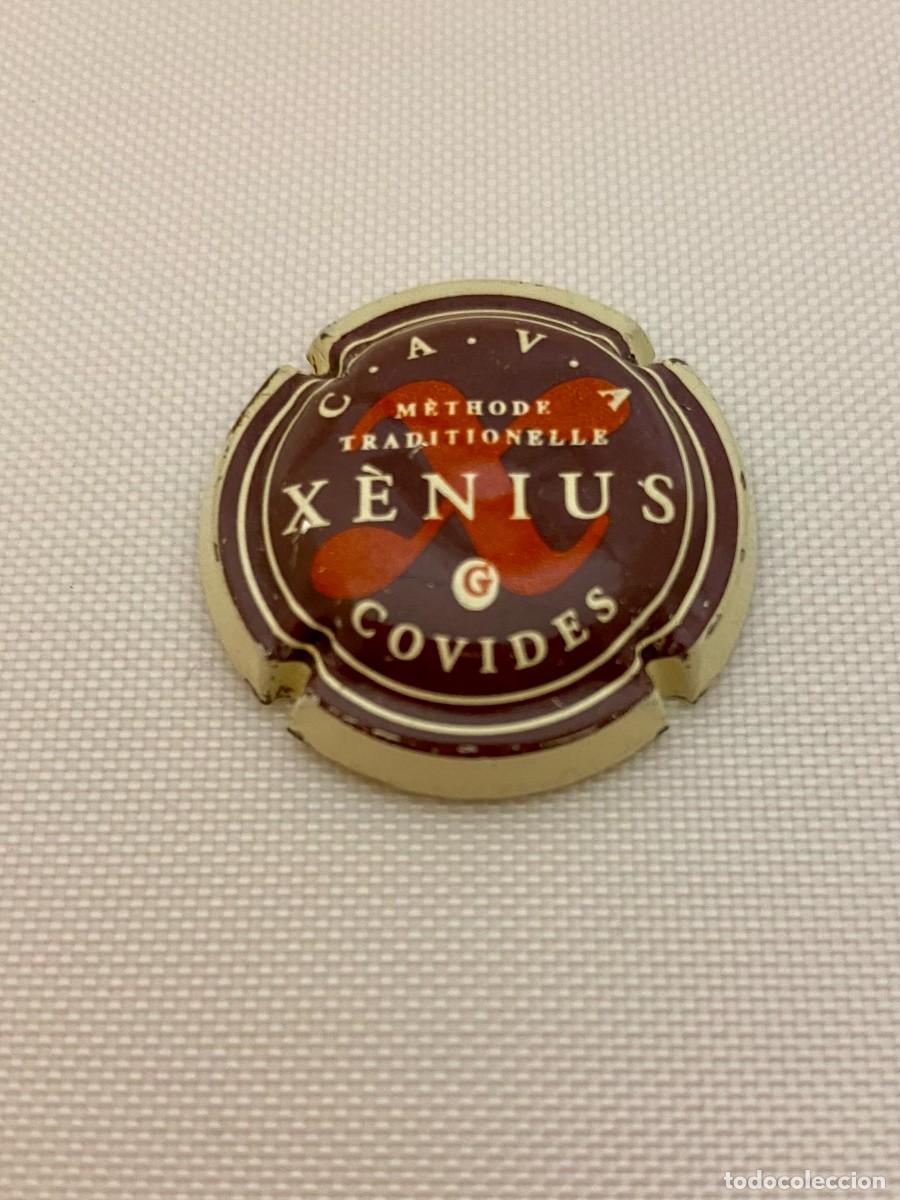 Coleccionismo de cava: PLACA CHAPA DE CAVA COVIDES X&Egrave;NIUS - Foto 1