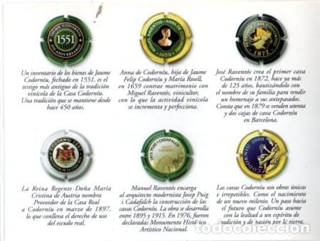 Coleccionismo de cava: ESTUCHE 6 CHAPAS DE CAVA CODORNIU EDICI&Oacute;N LIMITADA - Foto 5
