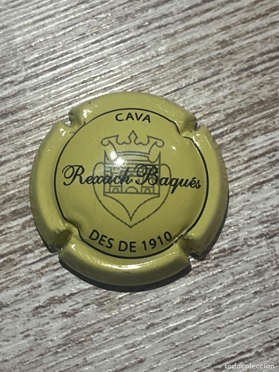 Coleccionismo de cava: REXACH BAQU&Eacute;S | Chapa Placa de Cava Champagne - Foto 1