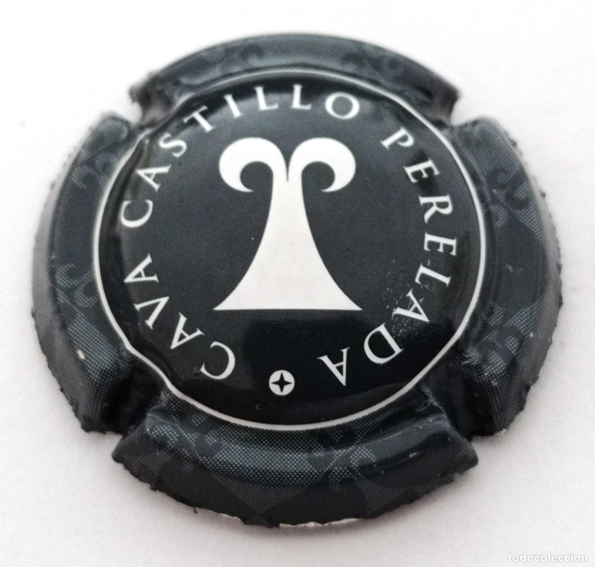Coleccionismo de cava: PLACA CHAPA CAVA CASTILLO DE PERELADA - Foto 1