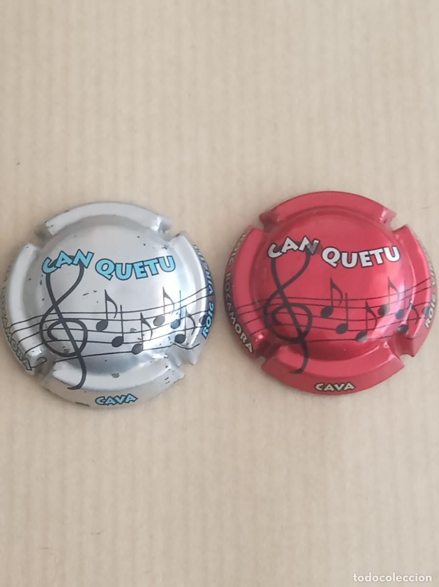 Coleccionismo de cava: 2 placas de cava Can Quetu - Foto 1