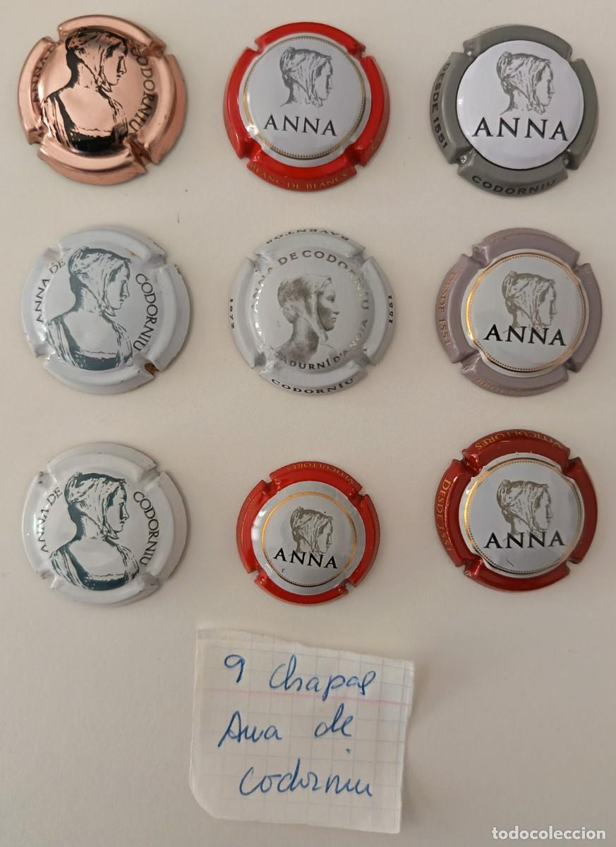 Coleccionismo de cava: 9 Chapas de cava. Anna de Codorniu. - Foto 2
