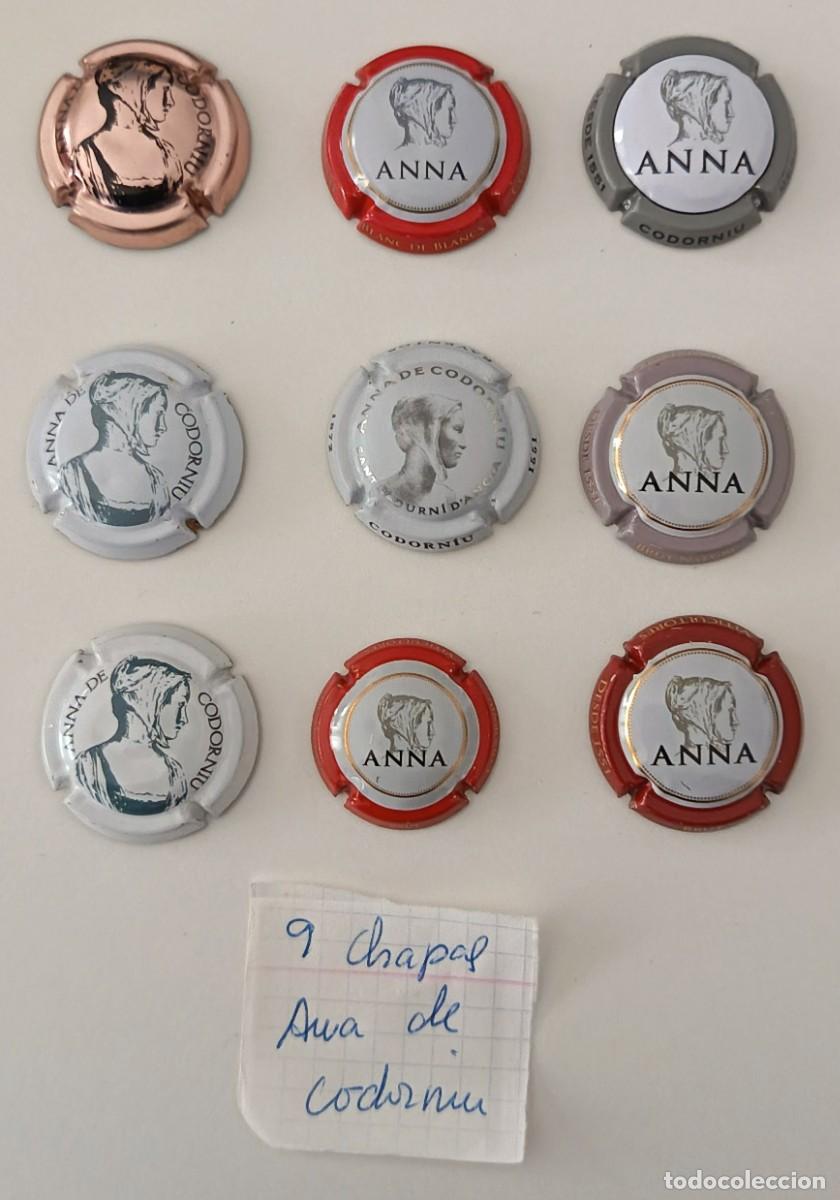 Coleccionismo de cava: 9 Chapas de cava. Anna de Codorniu. - Foto 4