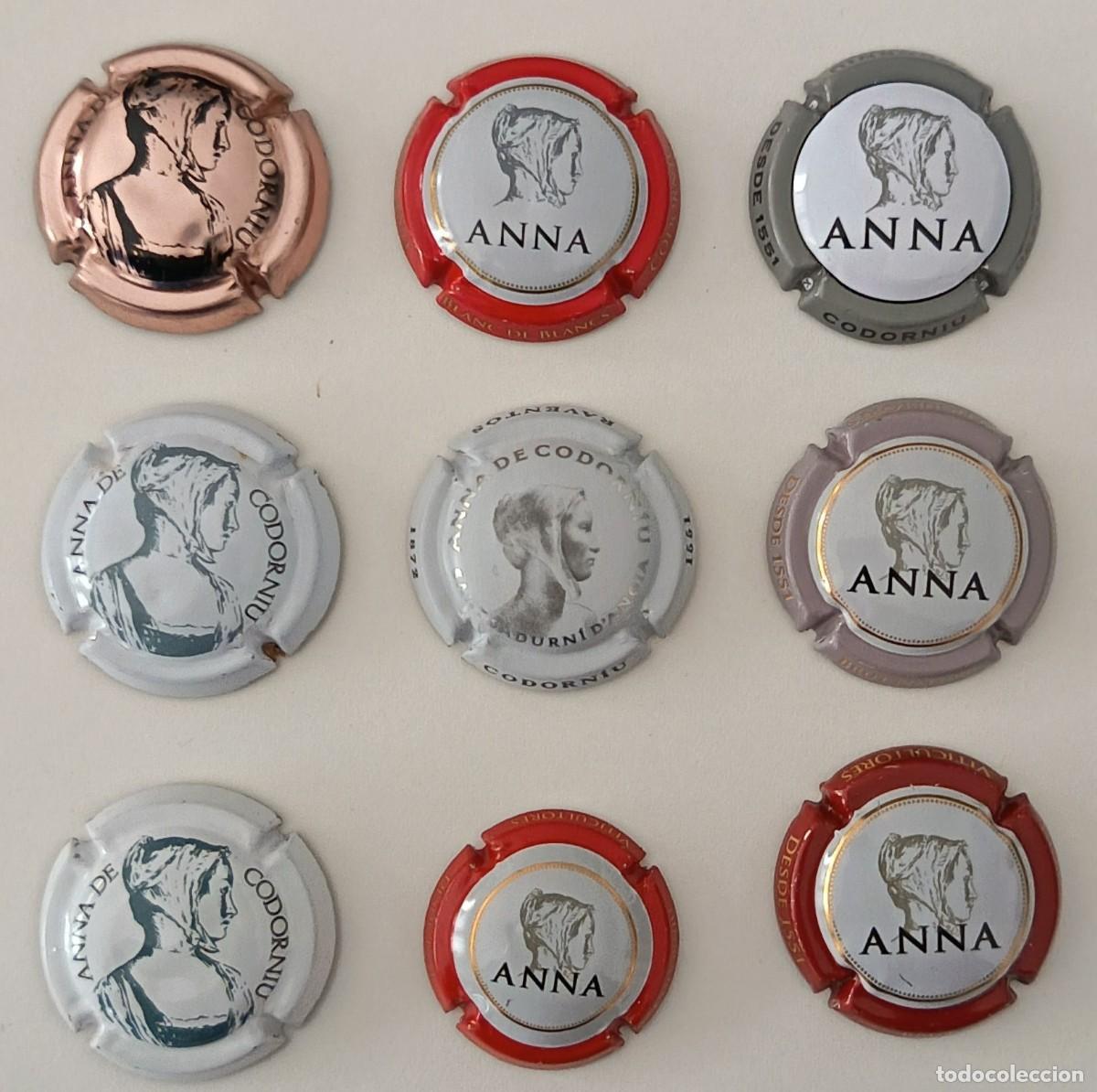 Coleccionismo de cava: 9 Chapas de cava. Anna de Codorniu. - Foto 5