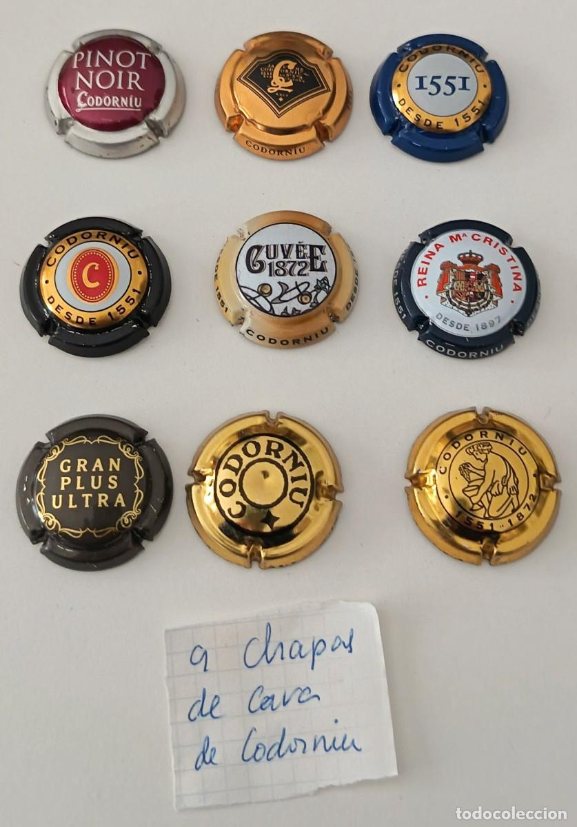 Coleccionismo de cava: 9 Chapas de cava. Codorniu. - Foto 3