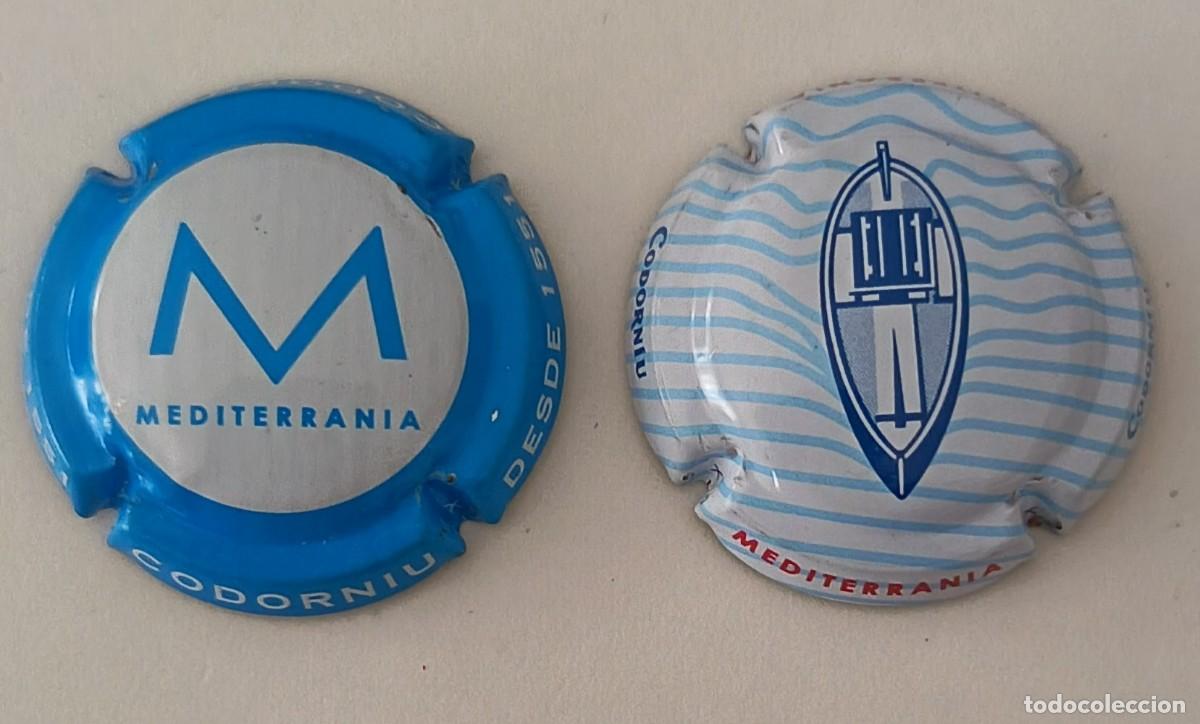 Coleccionismo de cava: 2 Chapas de cava. Codorniu Mediterranea. - Foto 4