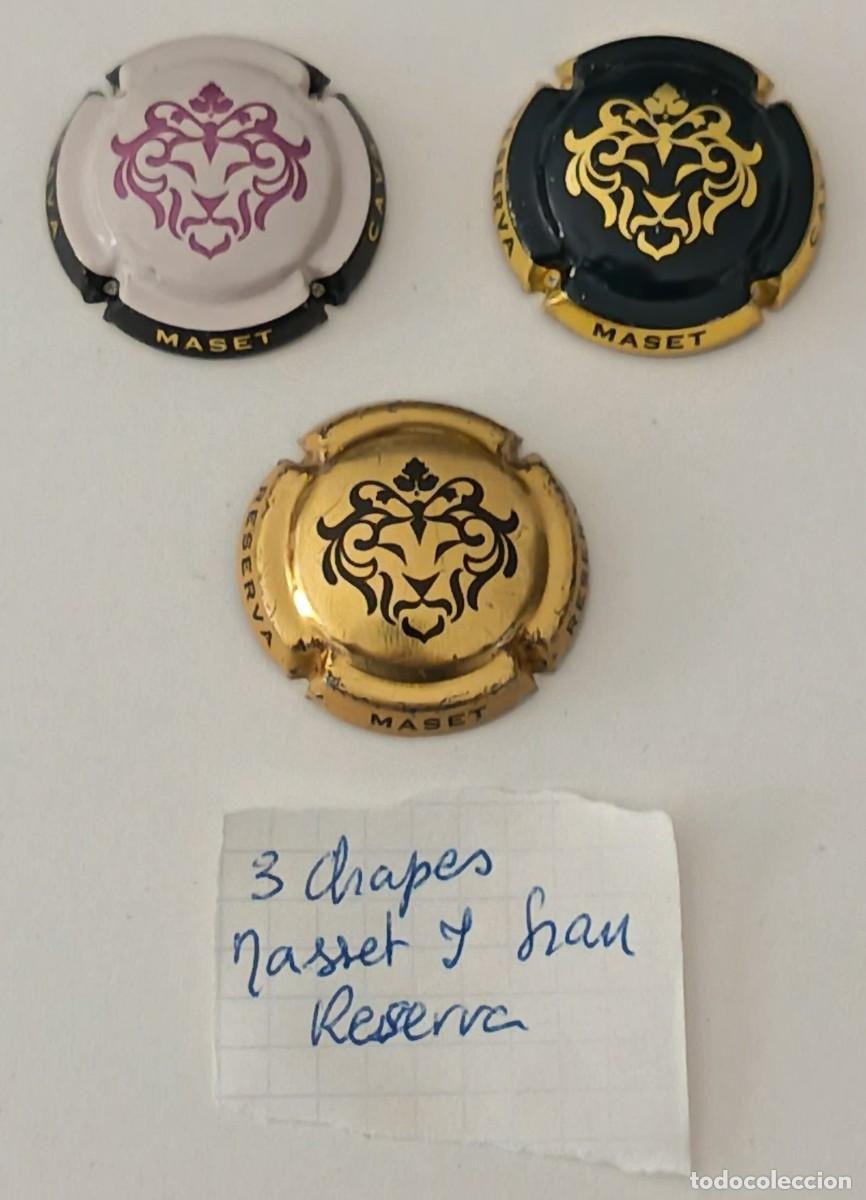 Coleccionismo de cava: 3 Chapas de cava. Masset Gran Reserva. - Foto 3