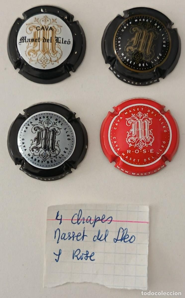 Coleccionismo de cava: 4 Chapas de cava. Masset del Lleo y Rose. - Foto 3