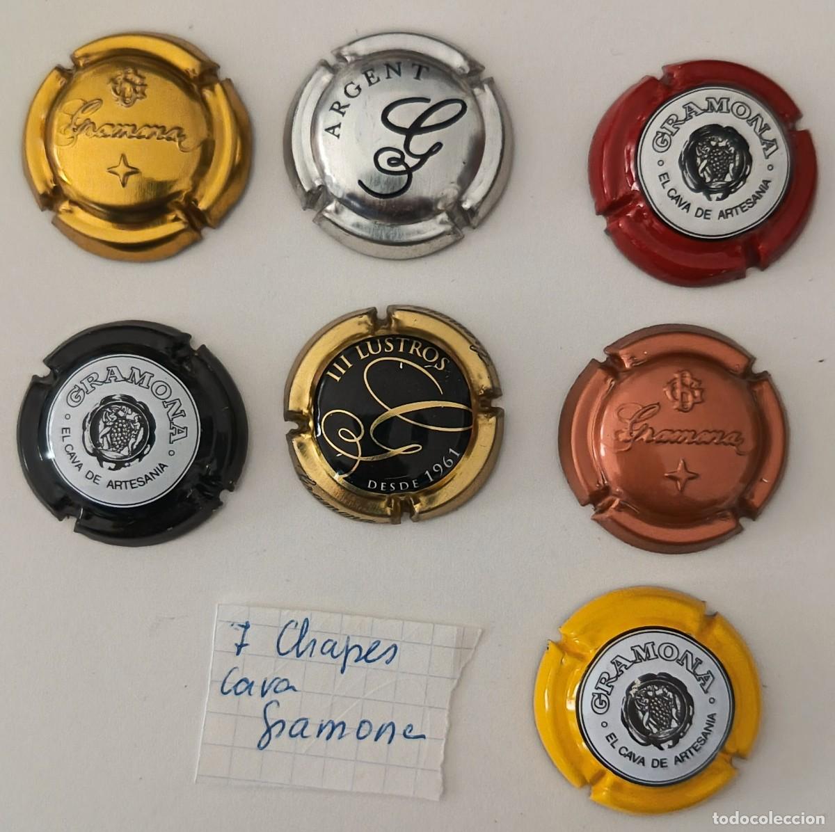 Coleccionismo de cava: 7 Chapas de cava. Gramona. - Foto 1