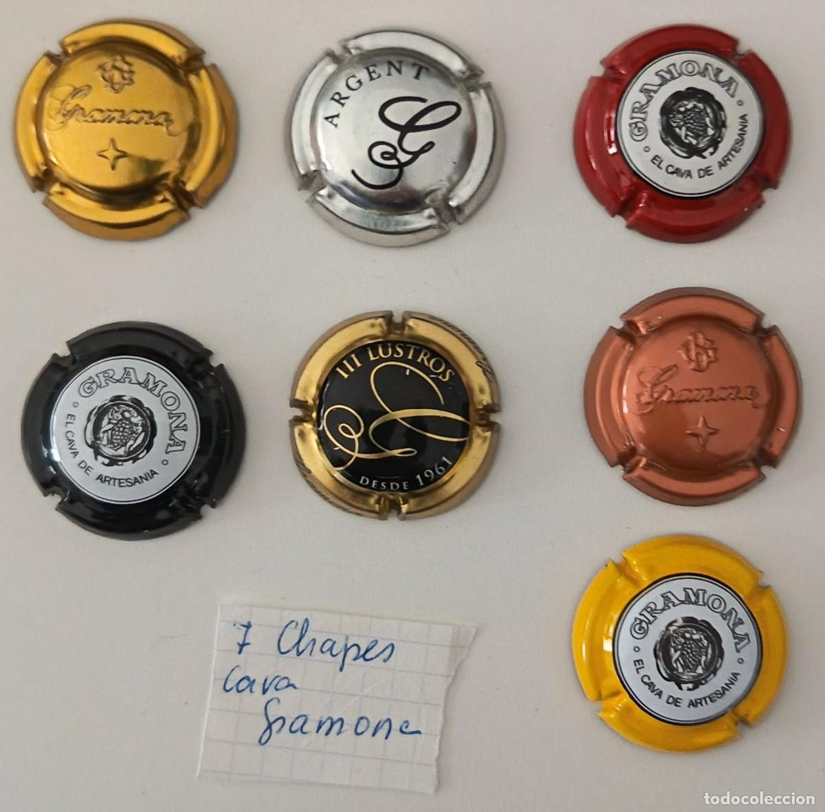 Coleccionismo de cava: 7 Chapas de cava. Gramona. - Foto 4