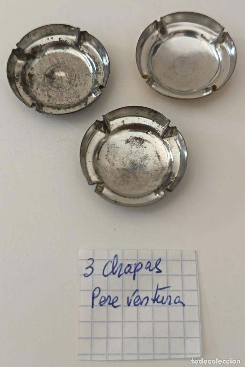 Coleccionismo de cava: 3 Chapas de cava. Pere Ventura. - Foto 2