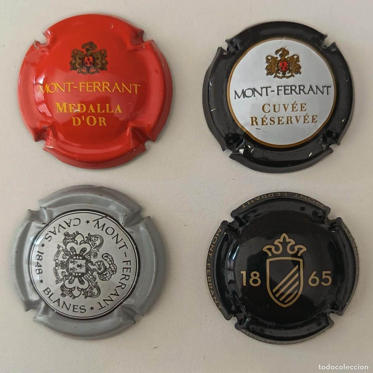 Coleccionismo de cava: 4 Chapas de cava. Mont - Ferrant. - Foto 1