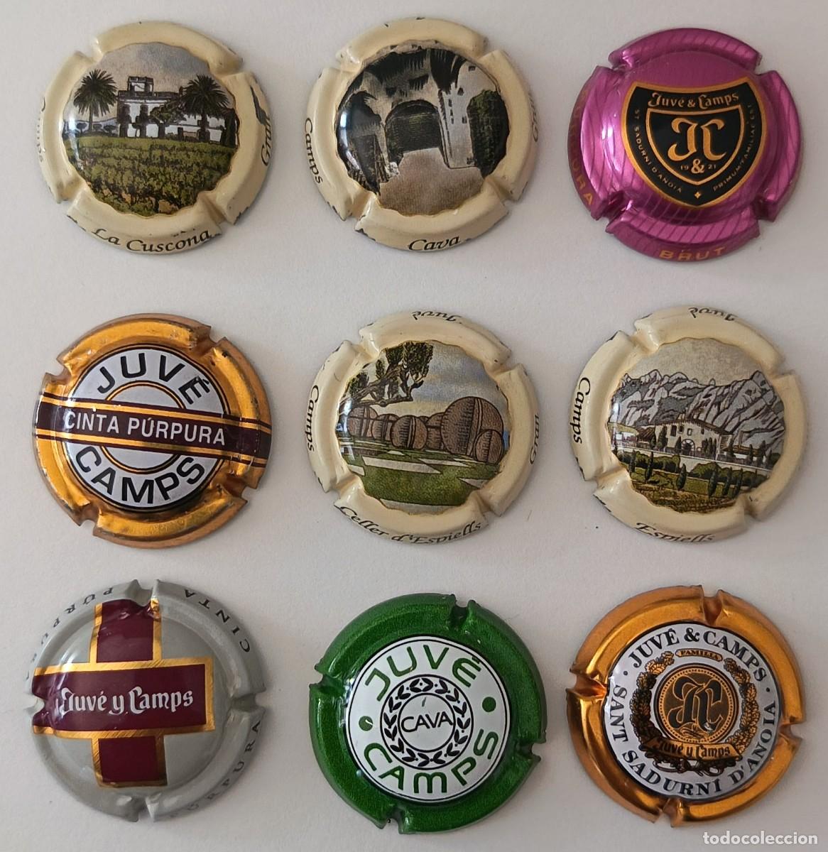 Coleccionismo de cava: 9 Chapas de cava. Juve Camps. - Foto 6