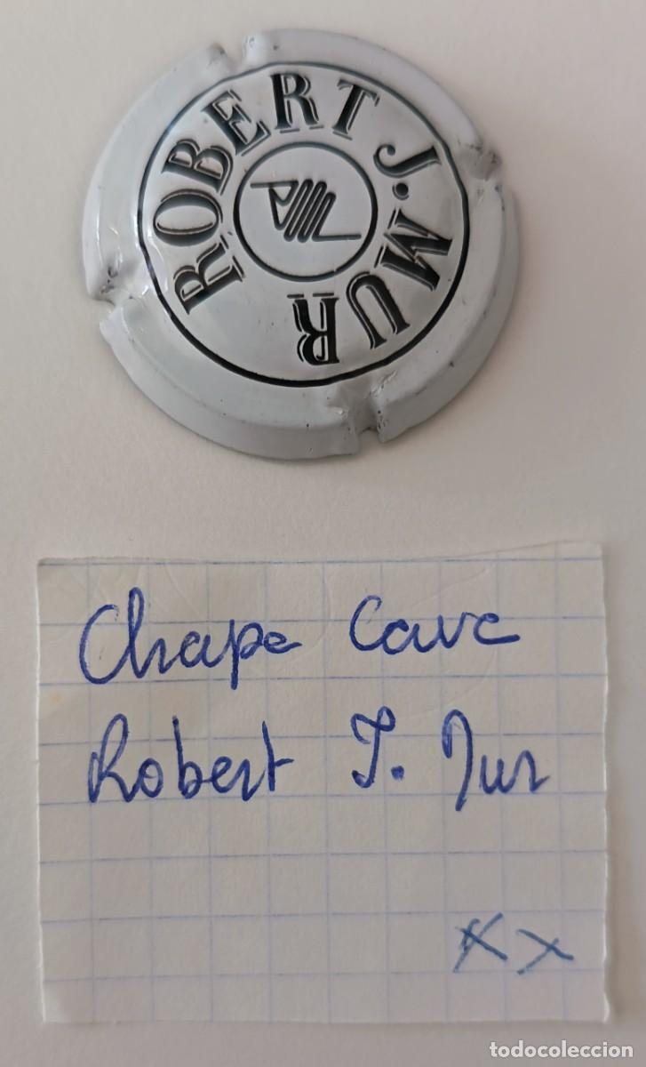 Coleccionismo de cava: Chapa de cava. Robert J. Mur. Blanca. - Foto 2