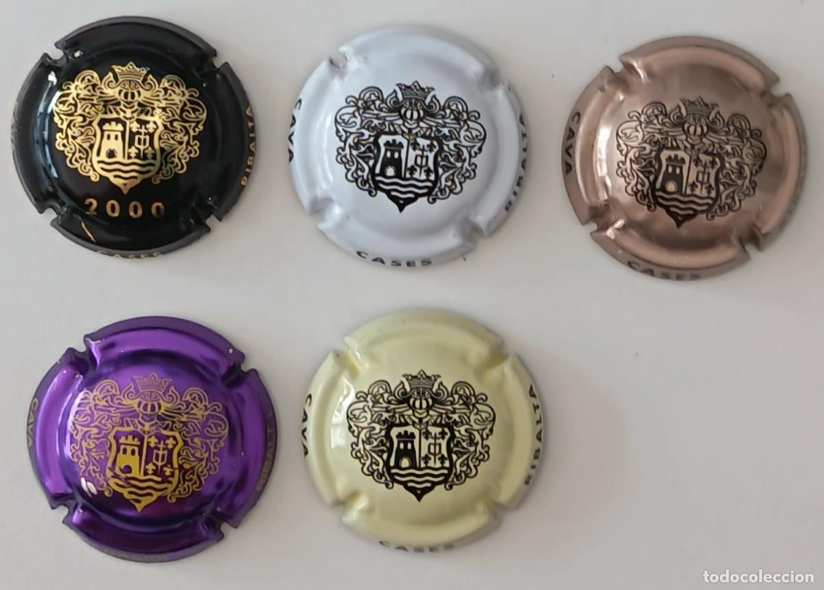 Coleccionismo de cava: 5 Chapas de cava. Cases Ribalta. - Foto 1