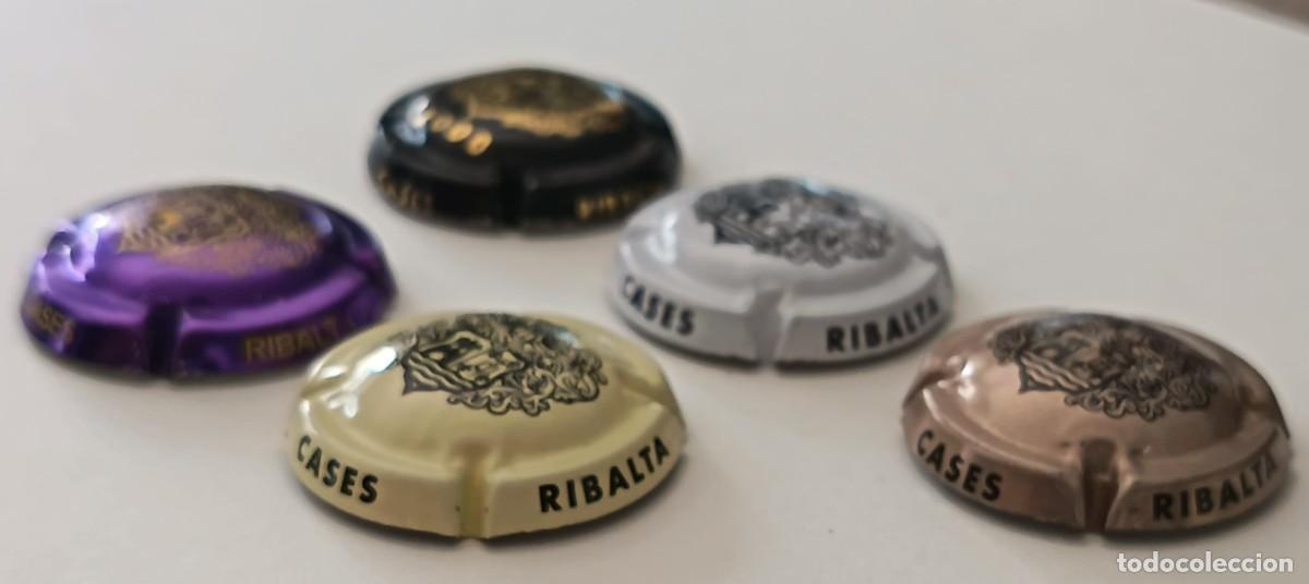 Coleccionismo de cava: 5 Chapas de cava. Cases Ribalta. - Foto 5