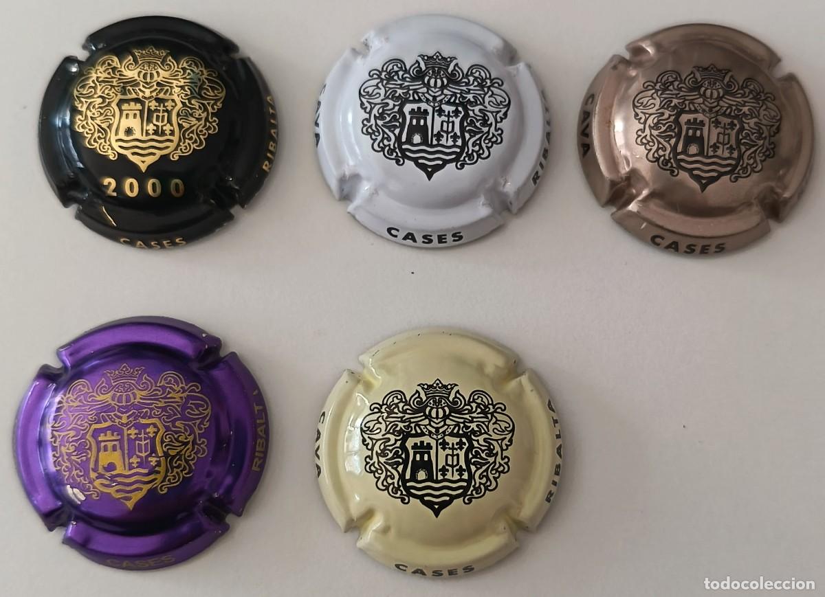 Coleccionismo de cava: 5 Chapas de cava. Cases Ribalta. - Foto 7