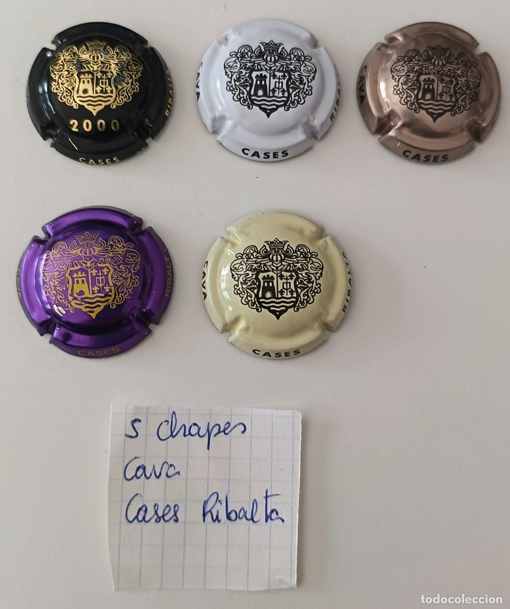 Coleccionismo de cava: 5 Chapas de cava. Cases Ribalta. - Foto 8