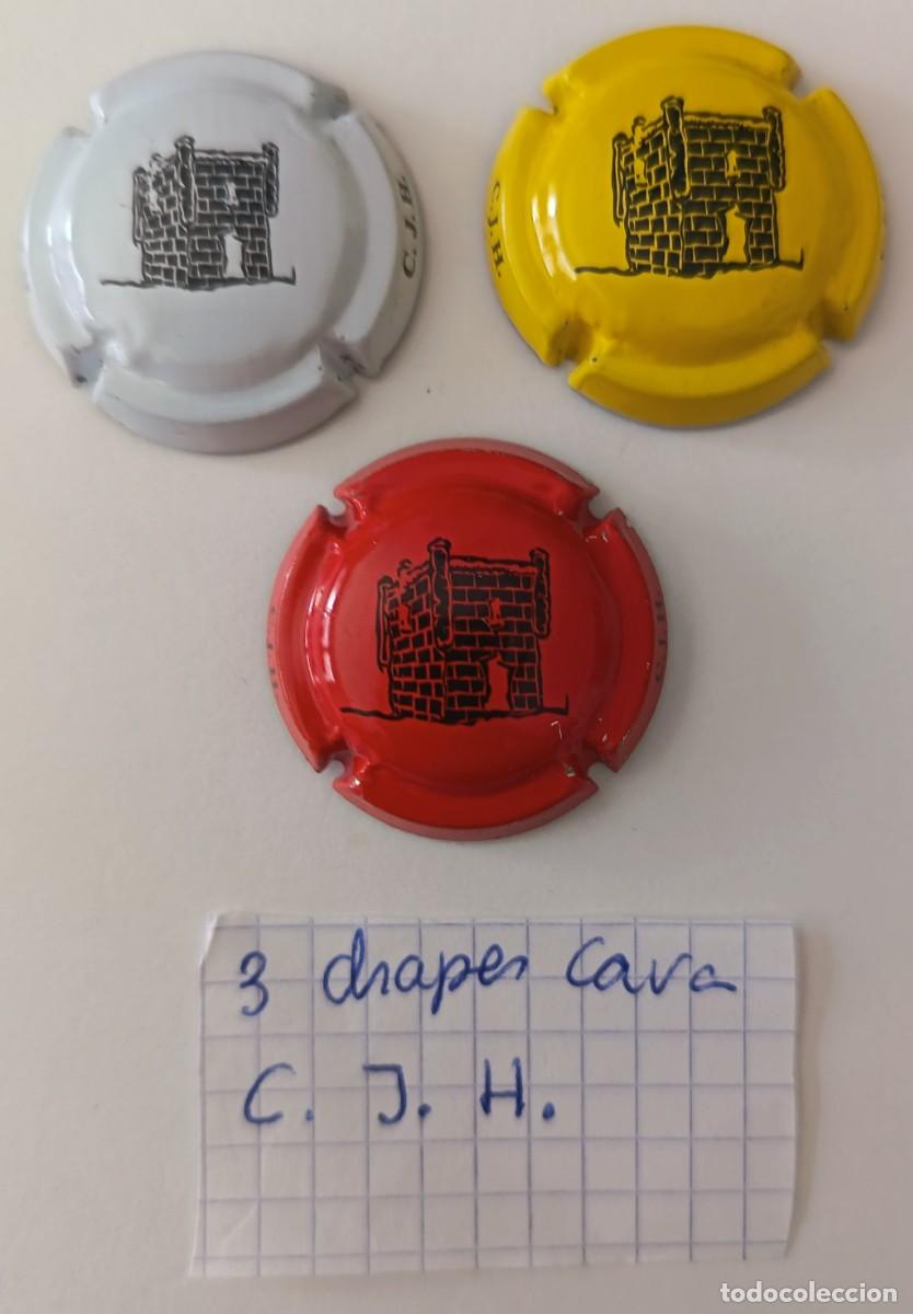 Coleccionismo de cava: 3 Chapas de cava. C.J.H. - Foto 2