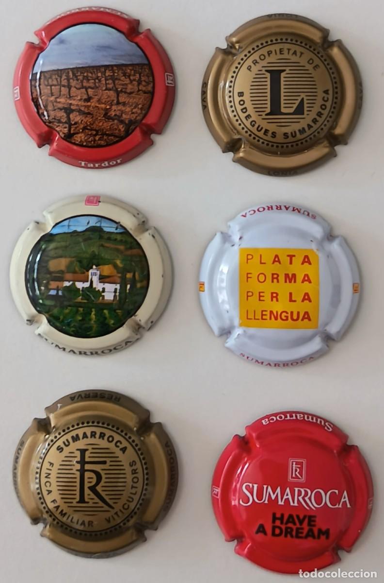 Coleccionismo de cava: 6 Chapas de cava. Sumarroca. - Foto 1