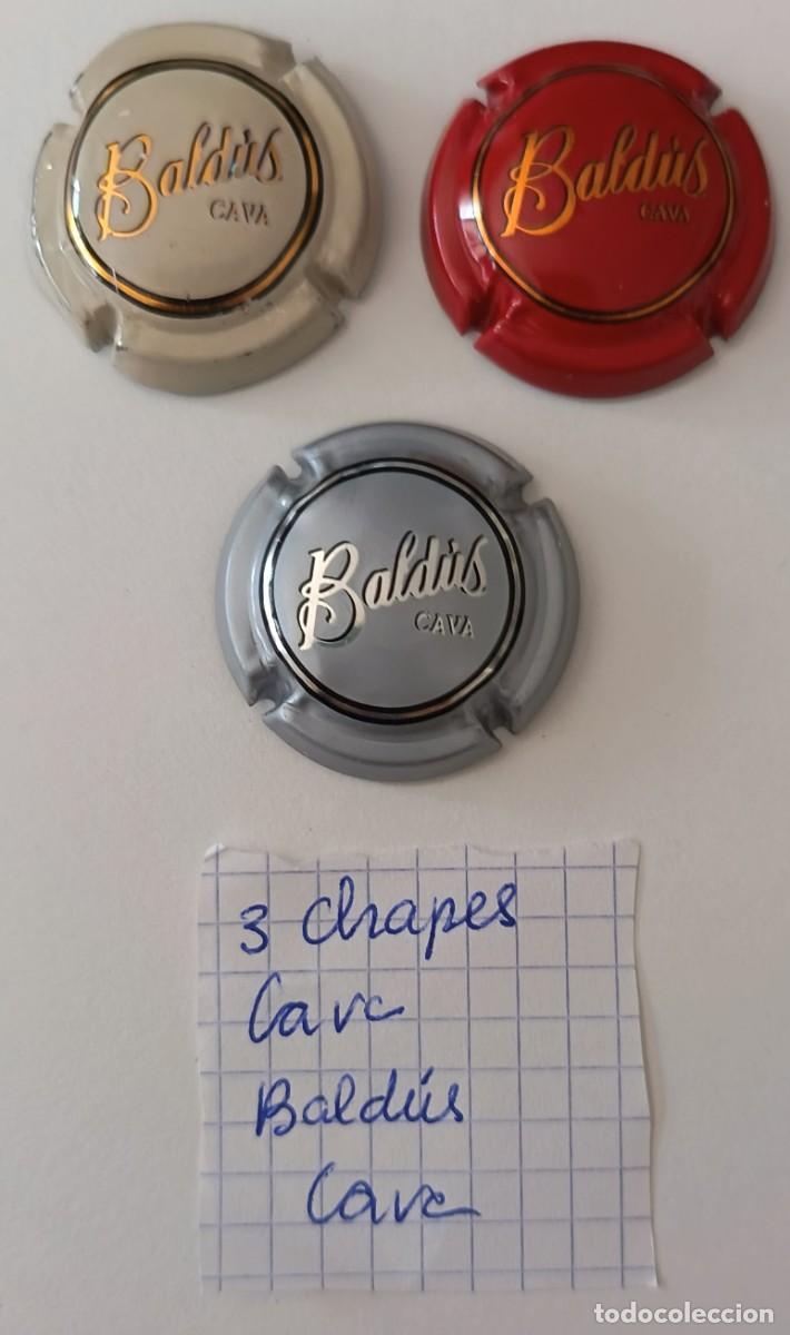 Coleccionismo de cava: 3 Chapas de cava. Baldus Cava. - Foto 2