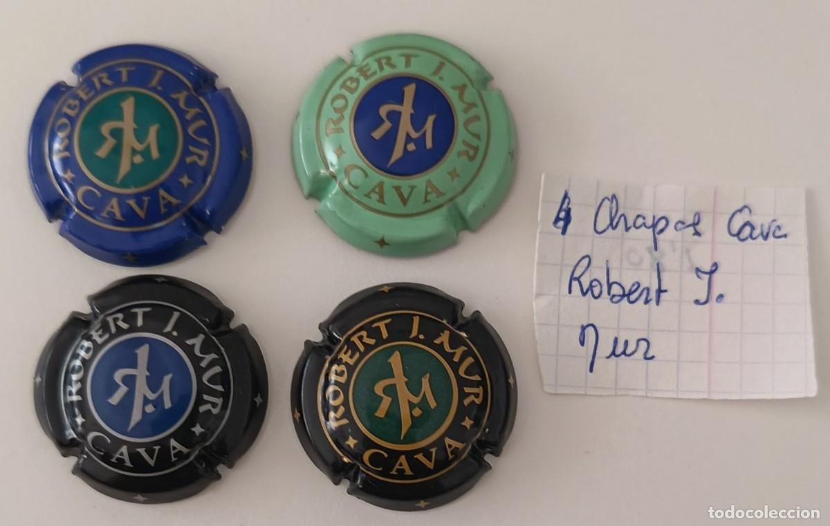 Coleccionismo de cava: 4 Chapas de cava. Robert. J. Mur. - Foto 2