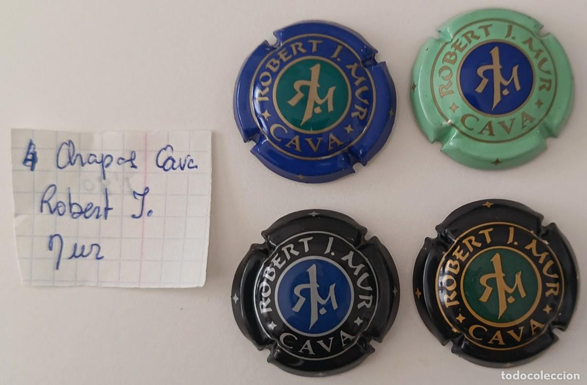 Coleccionismo de cava: 4 Chapas de cava. Robert. J. Mur. - Foto 6