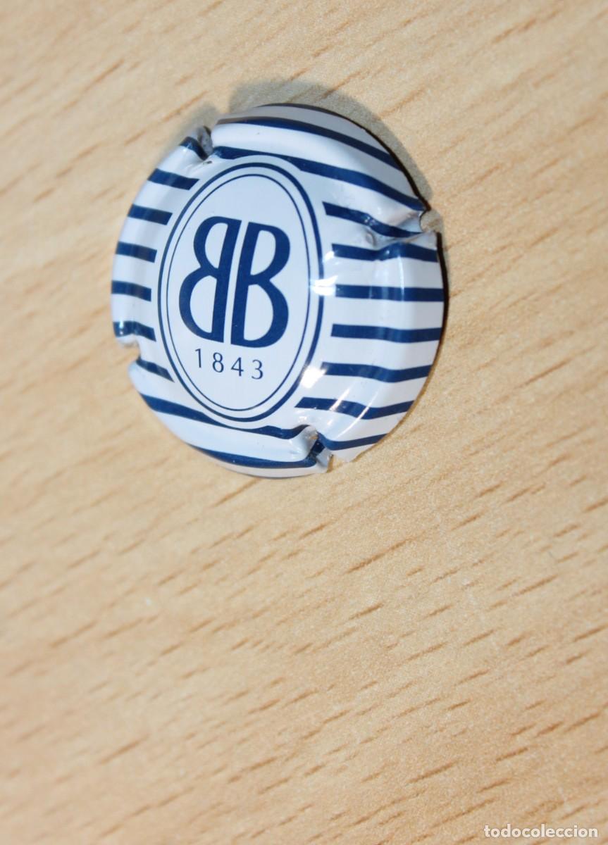 Coleccionismo de cava: CHAPA DE BOTELLA DE CHAMPAGNE. FRANCIA. Marca BESSERAT DE BELLEFON. Reverso azul. PERFECTA.