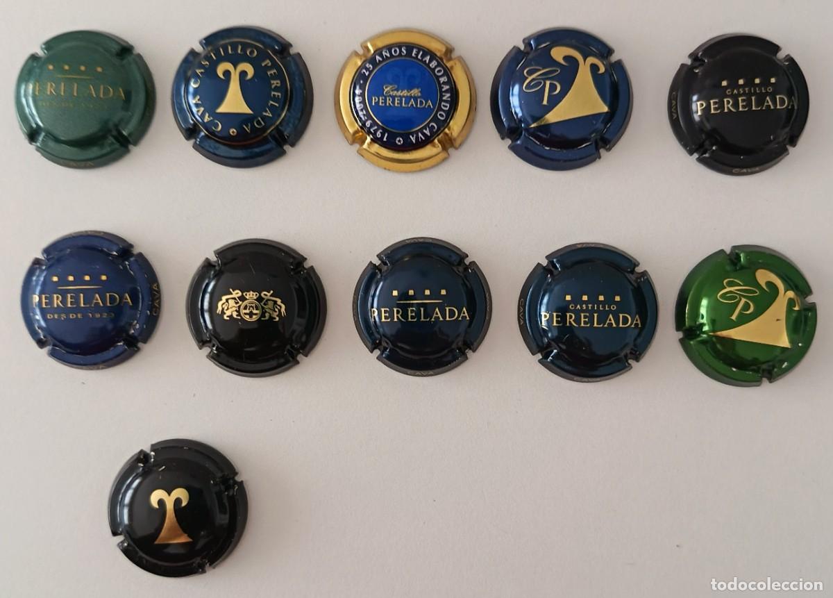 Coleccionismo de cava: 11 Chapas de Cava. Castillo de Perelada.