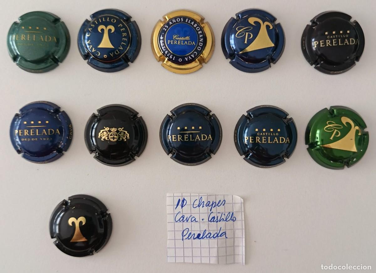 Coleccionismo de cava: 11 Chapas de Cava. Castillo de Perelada. - Foto 2