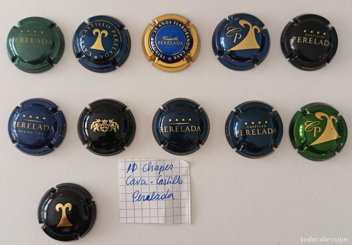 Coleccionismo de cava: 11 Chapas de Cava. Castillo de Perelada. - Foto 6