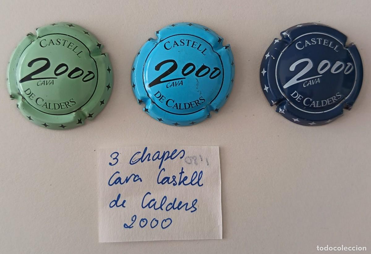 Coleccionismo de cava: 3 Chapas de Cava. Castell de Calders. 2000. - Foto 2