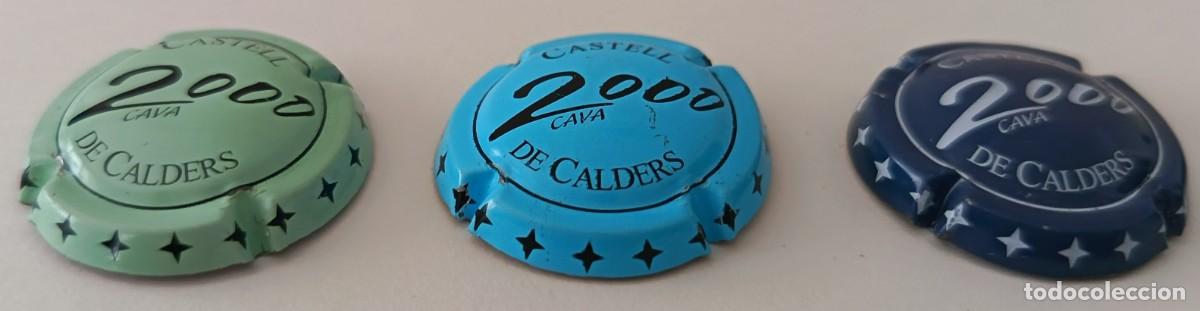Coleccionismo de cava: 3 Chapas de Cava. Castell de Calders. 2000. - Foto 4