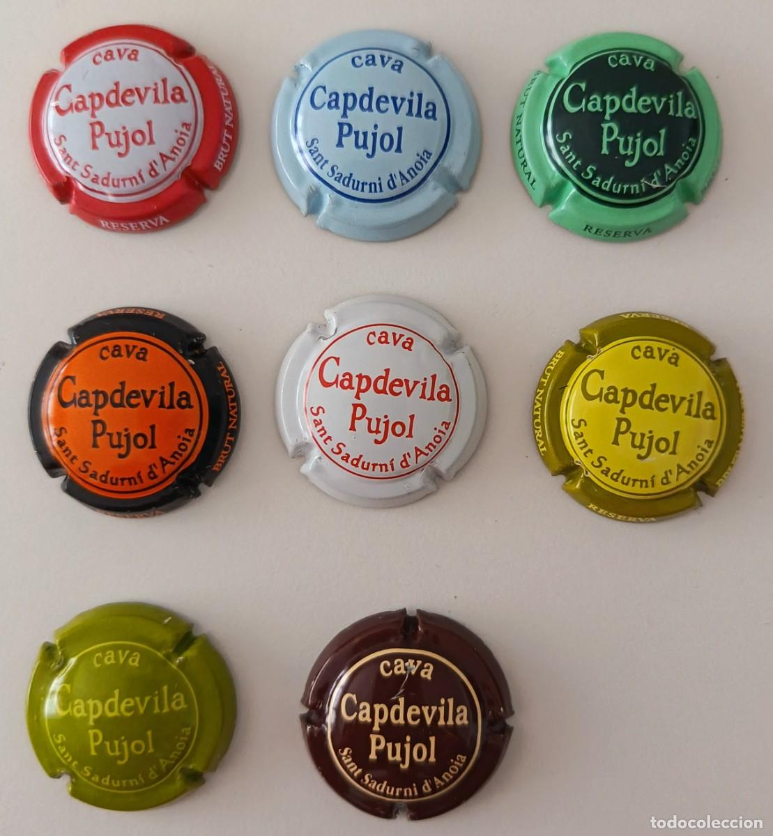 Coleccionismo de cava: 8 Chapas de Cava. Capdevila Pujol. - Foto 1