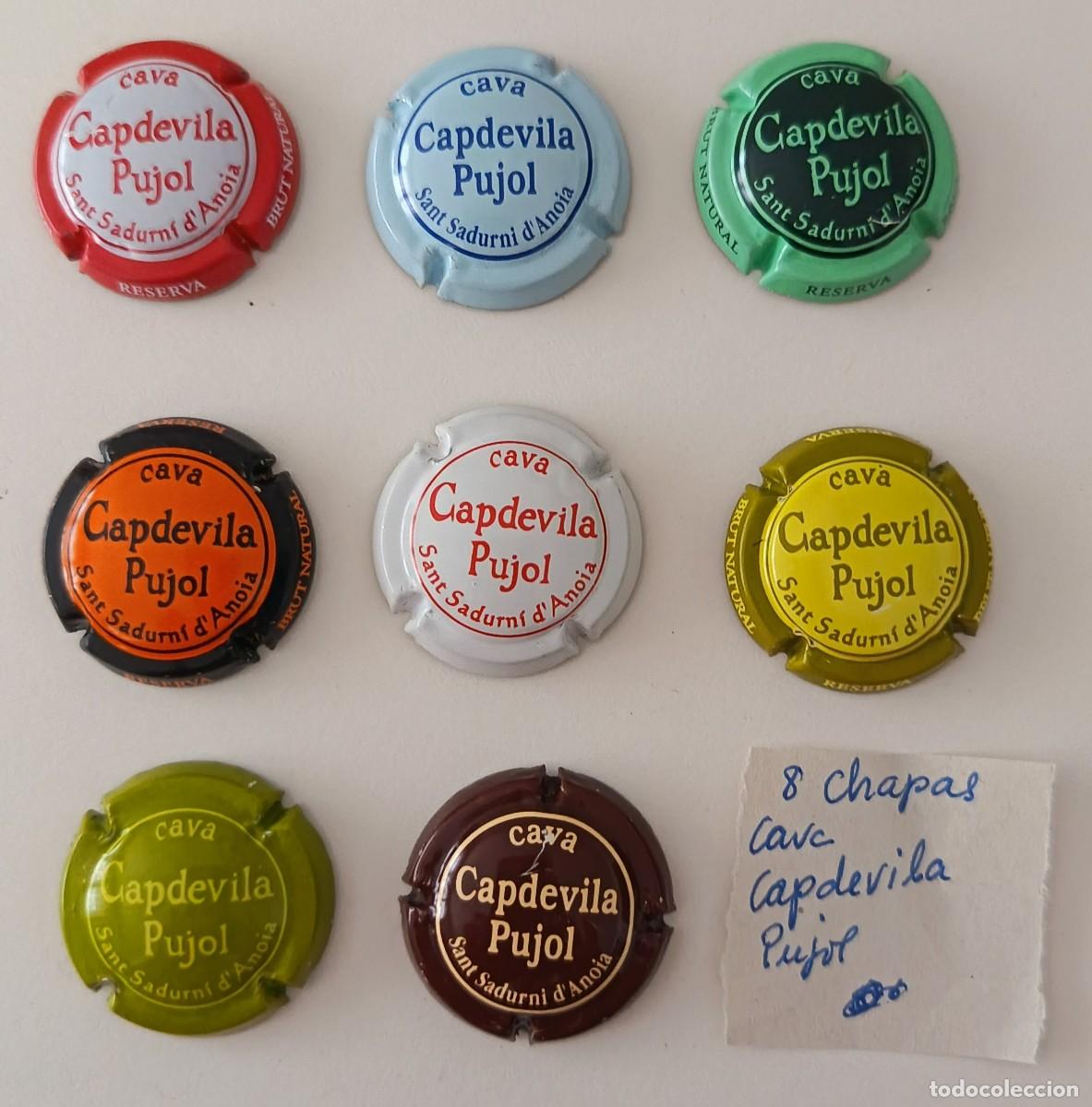 Coleccionismo de cava: 8 Chapas de Cava. Capdevila Pujol. - Foto 6