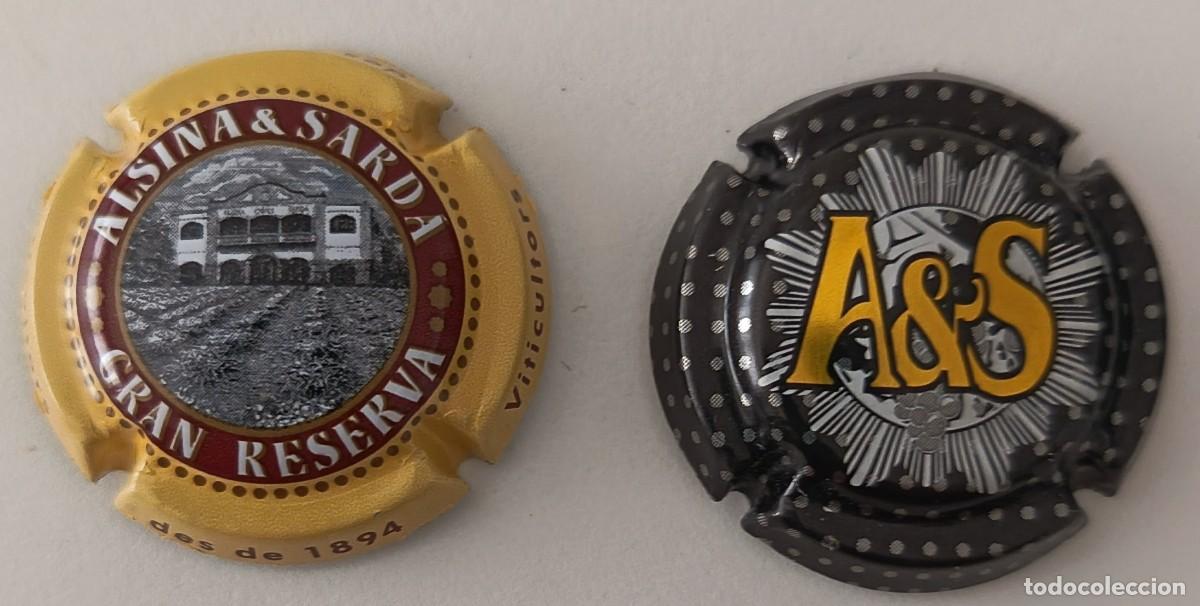 Coleccionismo de cava: 2 Chapas de Cava. Alsina & Sarda.