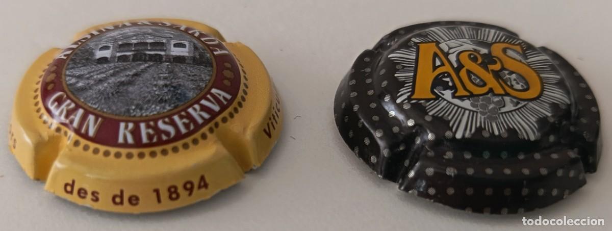 Coleccionismo de cava: 2 Chapas de Cava. Alsina & Sarda. - Foto 2