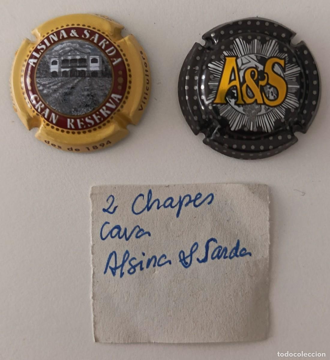 Coleccionismo de cava: 2 Chapas de Cava. Alsina & Sarda. - Foto 3