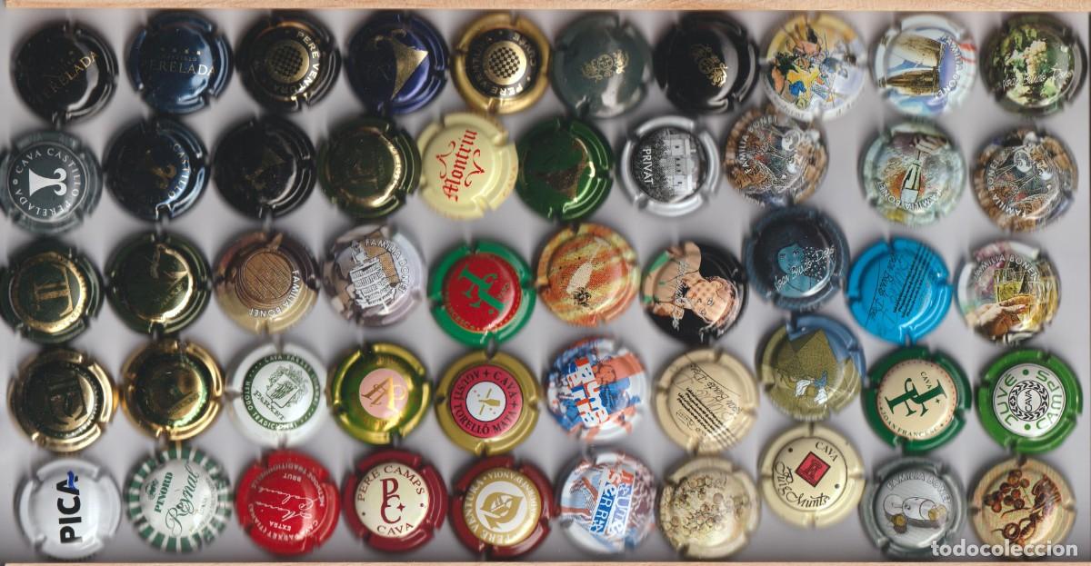 Coleccionismo de cava: PLACA DE CAVA - LOTE DE 50 PLACAS DE CAVA DIFERENTES , LA MAYORIA (NUEVAS SIN USAR)
