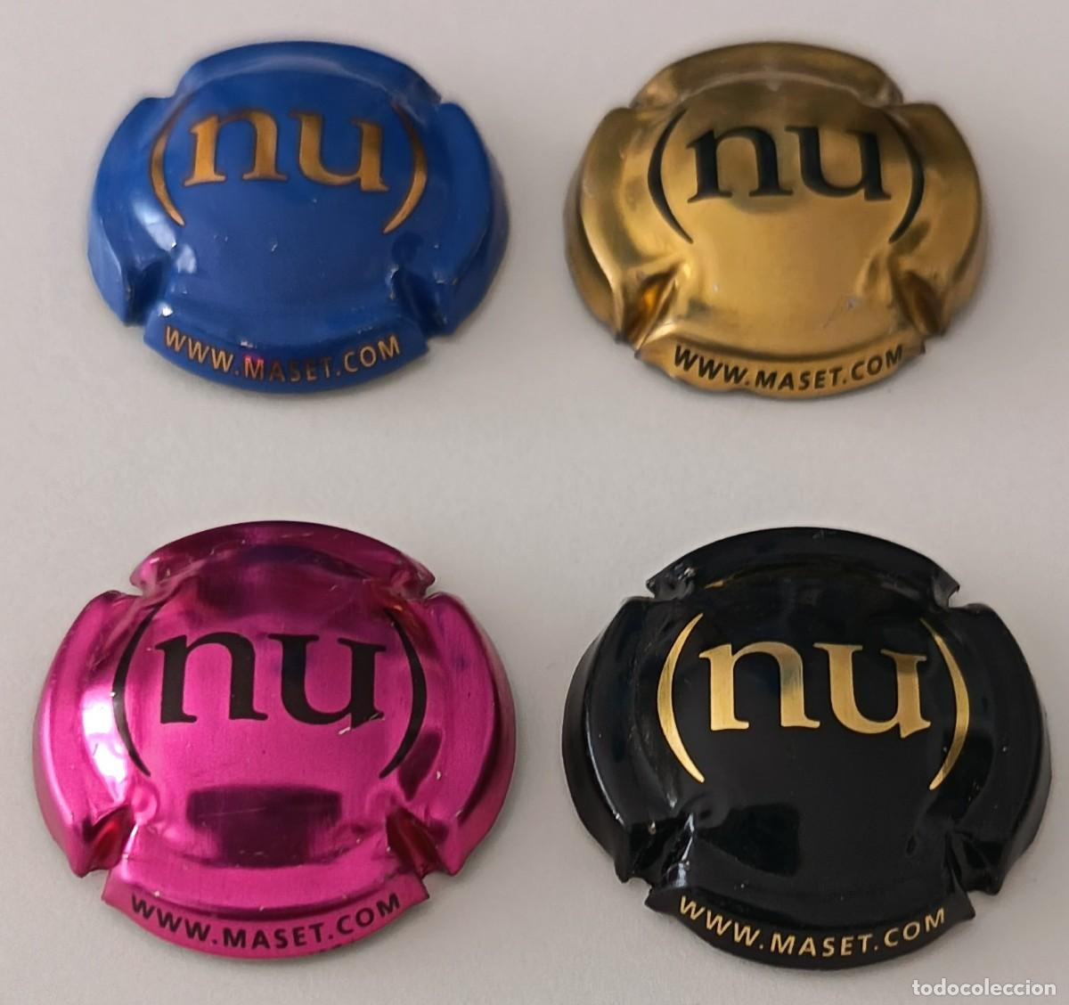 Coleccionismo de cava: 4 Chapas de cava. Nu. de Masset del Lleo. Diferentes colores.