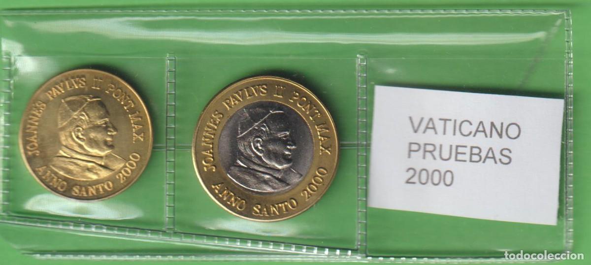 Coleccionismo de cava: MONEDAS - VATICANO - 50 CTS. Y 1 EURO 2000 - PRUEBA (SC-)